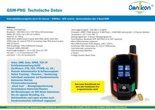 GSM-PNG Notsignalhandy fÃ¼r den Wachschutz - Omnikon ...