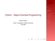 Python - Object-Oriented Programming - Indiana University