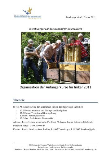 Organisation der AnfÃ¤ngerkurse fÃ¼r Imker 2011 - RTL.lu