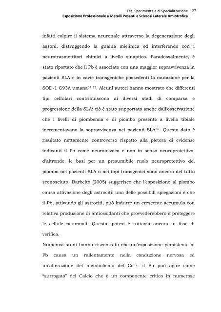 Espozione Professionale a Metalli Pesanti e Sclerosi ... - Anmil