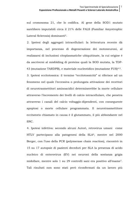 Espozione Professionale a Metalli Pesanti e Sclerosi ... - Anmil