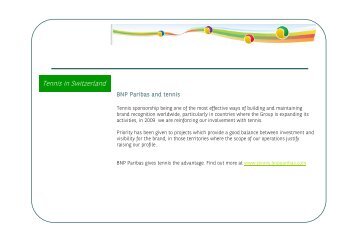 Tennis in Switzerland - BNP Paribas