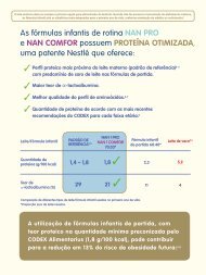 As fórmulas infantis de rotina NAN PRO e NAN COMFOR ... - Nestlé