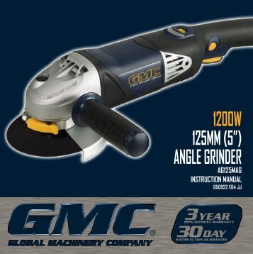instruction manual 1200w 125mm (5”) angle grinder - Toolbox