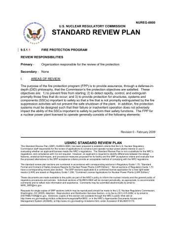 Chapter 9, Section 9.5.1.1, Rev. 0, FPP 3-4-09 ML090510170