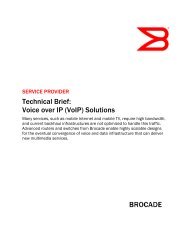 Brocade Voice over IP (VoIP) Solutions