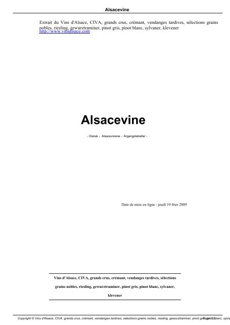 Alsacevine - Vins d'Alsace