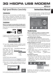 3G HSDPA USB MODEM Instrukcja obsÅugi - Media-Tech