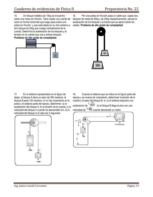 Cuaderno de evidencias de FÃ­sica II Preparatoria No. 22