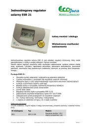 Jednoobiegowy regulator solarny ESR 21_EcoJura