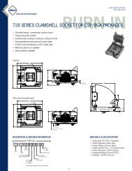 718 SERIES CLAMSHELL SOCKET FOR CSP/BGA PACKAGES
