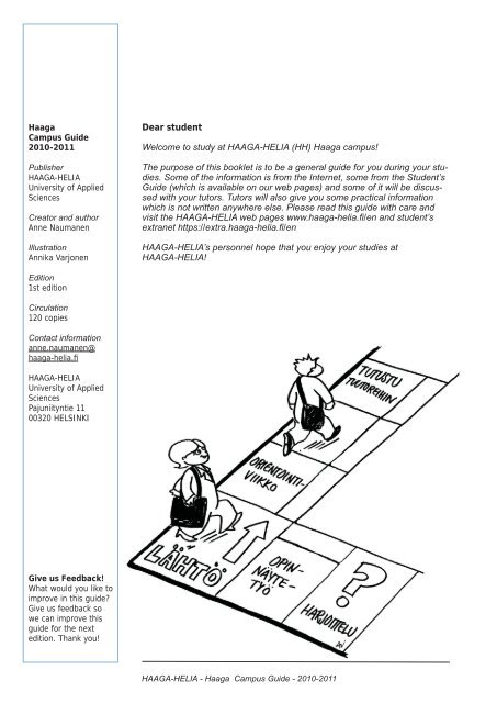 keys for studying 2010-2011 haaga campus guide - HAAGA-HELIA ...