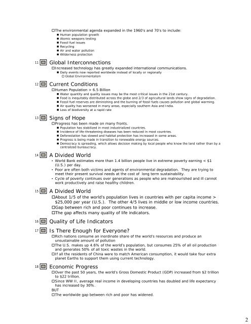 Outline Introduction Introduction Environmental Science Historical ...