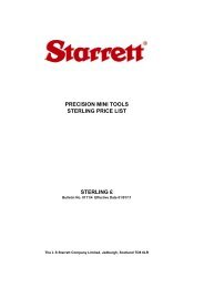 PRECISION MINI TOOLS STERLING PRICE LIST ... - Starrett