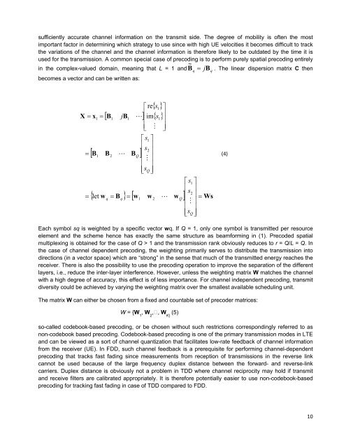 MIMO Transmission schemes for LTE and HSPA Networks, 3G