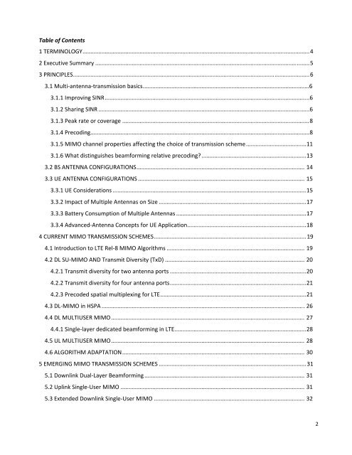 MIMO Transmission schemes for LTE and HSPA Networks, 3G