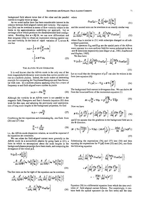 An Approximate Description of Field-Aligned Currents in a Planetary ...