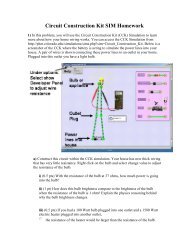 Circuit Construction Kit SIM Homework Answer Key - PhET
