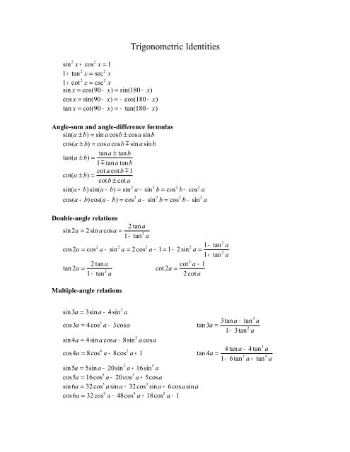 Trigonometric Identities