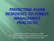 Angela White, USDA Forest Service, PSW Elise Zipkin, USGS ...