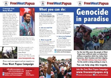 Free West Papua Campaign leaflet