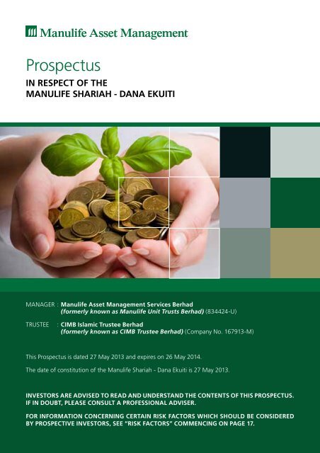 Prospectus - Manulife Insurance Berhad