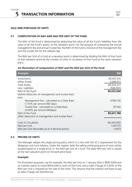 Prospectus - Manulife Insurance Berhad