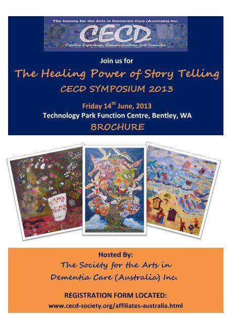 CECD Symposium Brochure 2013 - Society for the Arts in Dementia ...