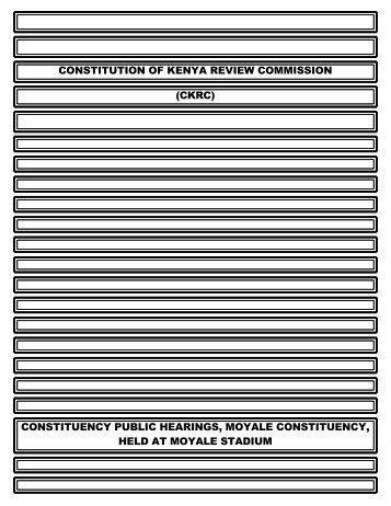 constitution of kenya review commission (ckrc) - ConstitutionNet