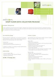 SHOP FLOOR DATA COLLECTION PACKAGE