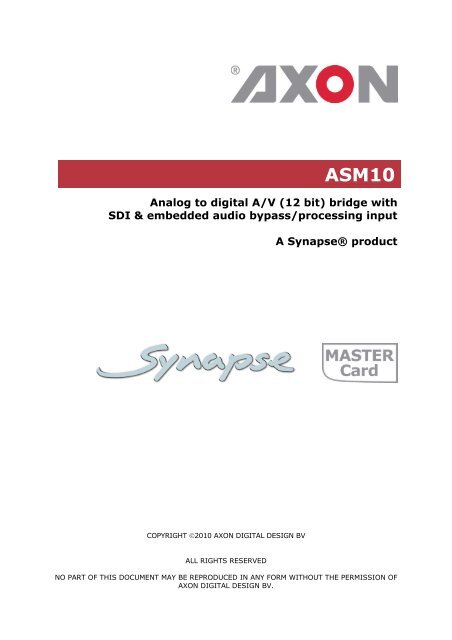 ASM10 Product Description (396.55 kB) - Axon