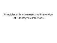 Principles of Management and Prevention of Odontogenic Infections