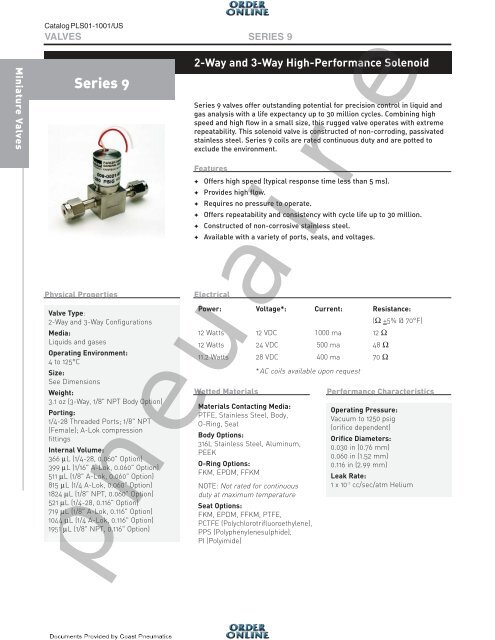 Series 9 - Coast Pneumatics