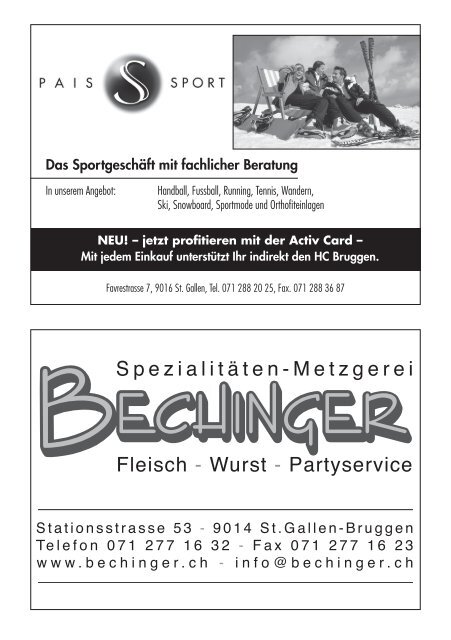 Handball Poscht Ausgabe 06/08 - HC Bruggen