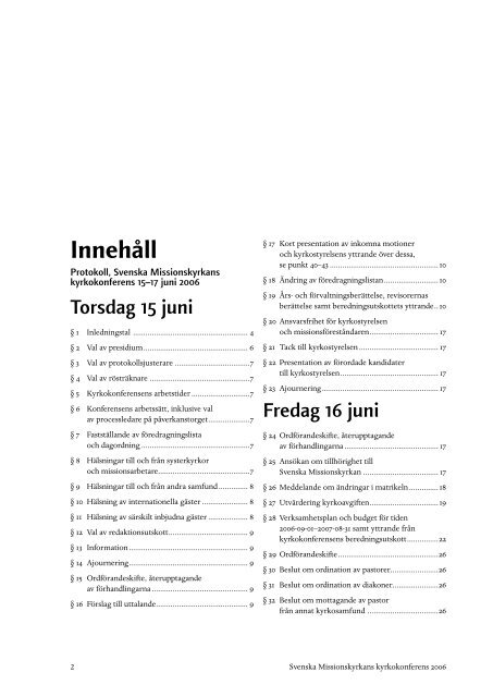 Protokoll - Svenska Missionskyrkan