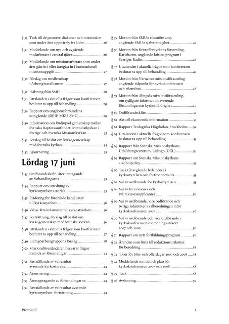 Protokoll - Svenska Missionskyrkan