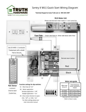 Sentry II WLS Quick Start Wiring Diagram - Truth Hardware
