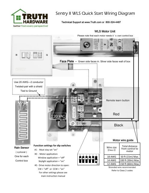 Sentry II WLS Quick Start Wiring Diagram - Truth Hardware