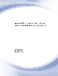 Manual del usuario del sistema bÃ¡sico de IBM SPSS Statistics 19