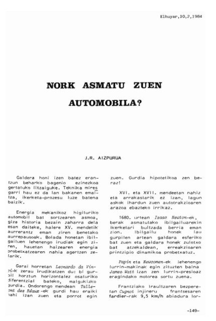 NORK ASMATU ZUEN AUTOMOBILA.