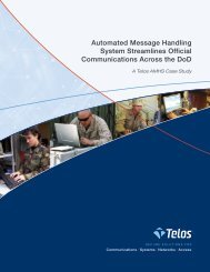 Automated Message Handling System Streamlines Official ... - Telos