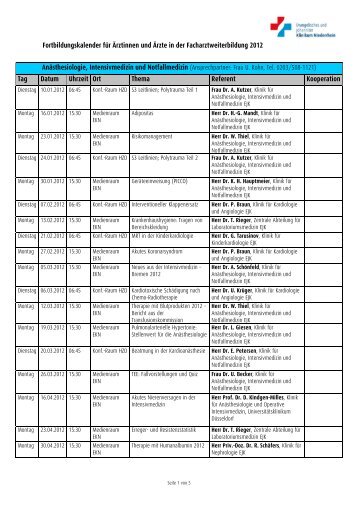 Fortbildungskalender Klinikum Niederrhein - Evangelisches ...