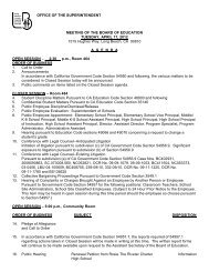 Detailed Agenda - Long Beach Unified School District