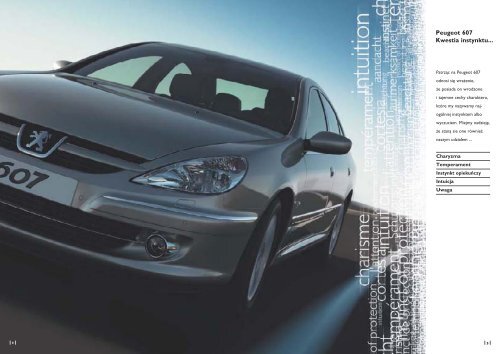 Nouvelle Peugeot 607. Par instinct. Peugeot 607. Instynktowny...