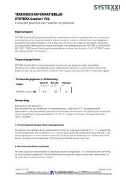 Technisch Merkblad SYSTEXX Comfort V22