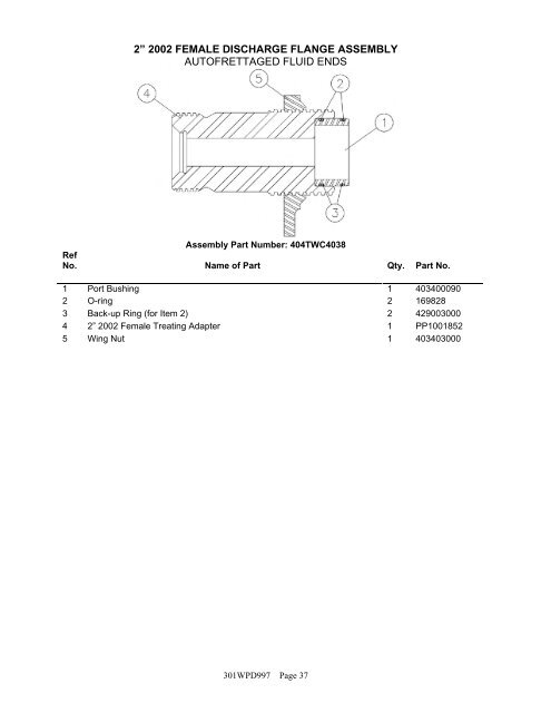 Fluid End Parts Manual - QUINCIE Oilfield Products