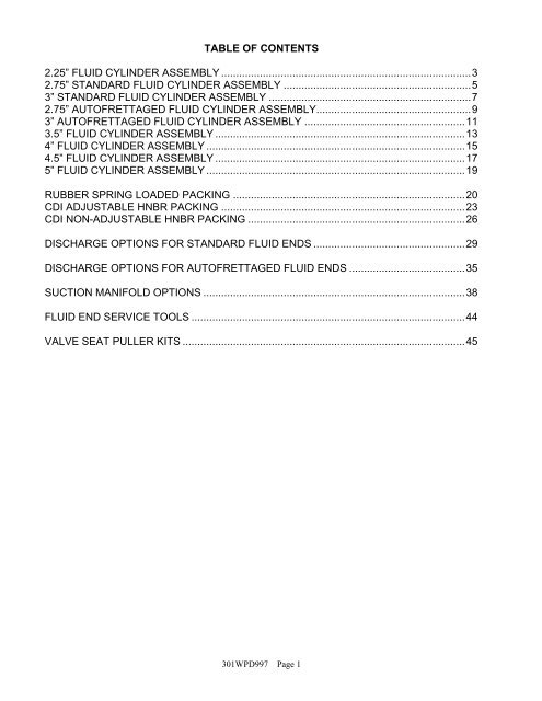 Fluid End Parts Manual - QUINCIE Oilfield Products