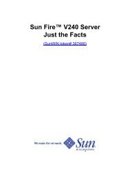 Sun Fire™ V240 Server Just the Facts - Tech Data