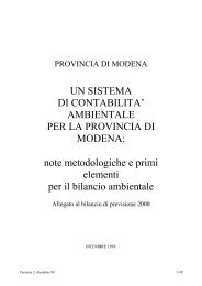 AMBIENTALE PER LA PROVINCIA DI MODENA - Ambiente in Liguria