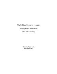 The Political Economy of Japan Bradley M. RICHARDSON